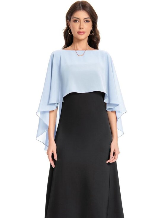 Accessories - Elegant Chiffon Capelet Shawl for Evening Dresses | Soft Bridesmaid Wraps